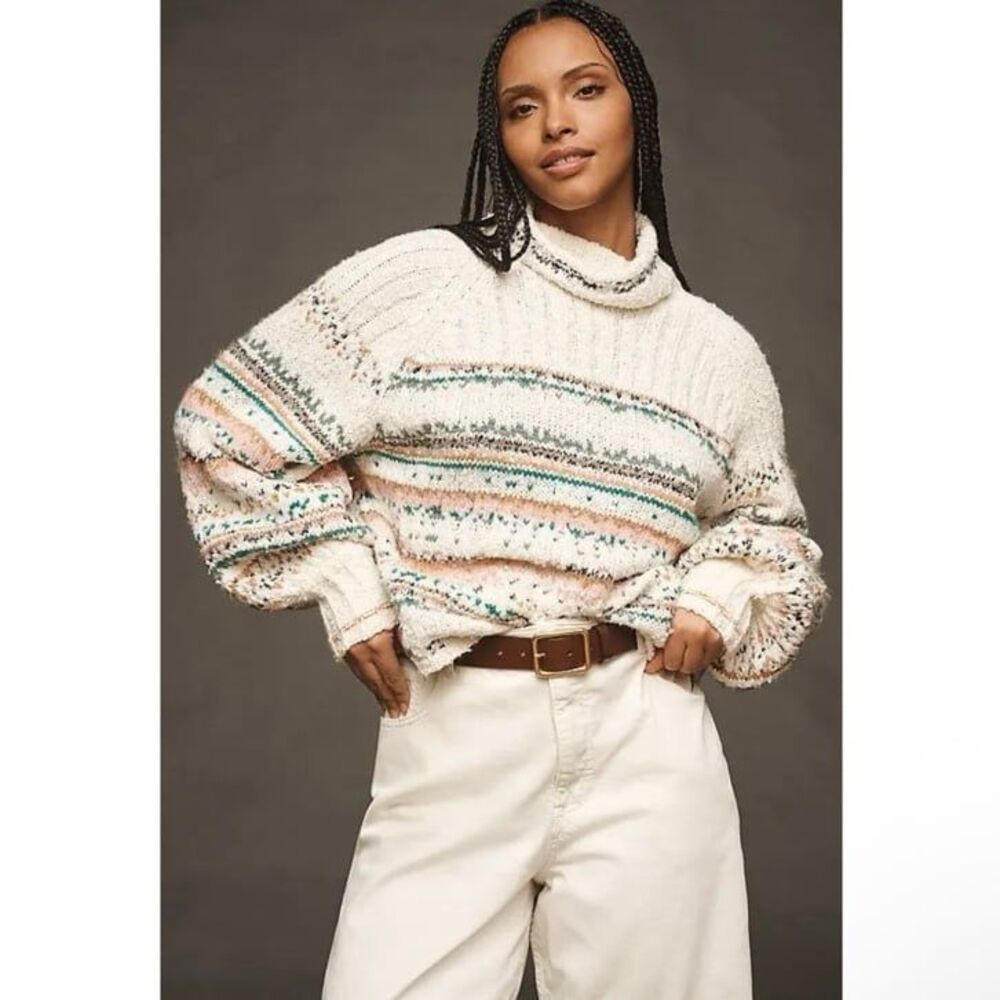 Anthropologie Pilcro Relaxed Turtleneck Sweater Size Medium